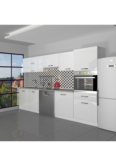 Decoraktiv Elite 280y Ankastre Boy Dolaplı Mdf Hazır Mutfak Dolabı - Tezgah Dahil - Parlak Beyaz Decoraktiv Elite 280y Ankastre Boy Dolaplı Mdf Hazır Mutfak Dolabı - Tezgah Dahil - Parlak Beyaz