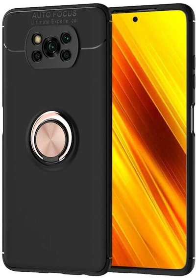 Xiaomi Poco X3 Kılıf Zore Ravel Yüzüklü Silikon Kılıf