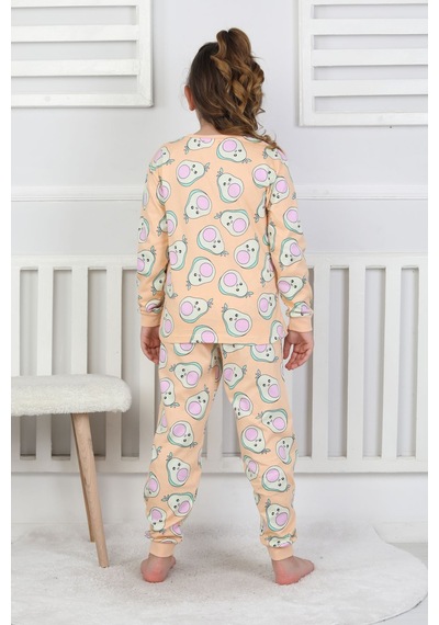 Cute Avocado Desenli Kız Çocuk Pijama Takımı SOMON