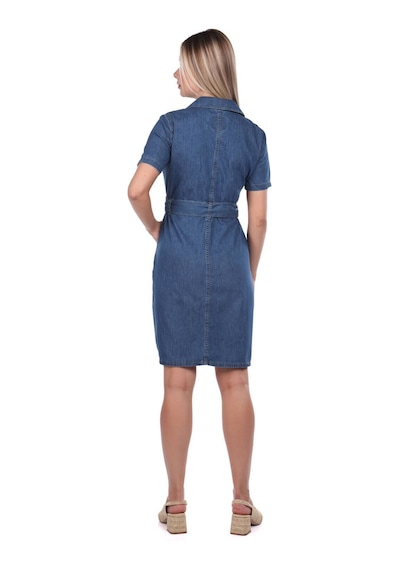 Banny Jeans Kemer Detaylı Jean Elbise 001