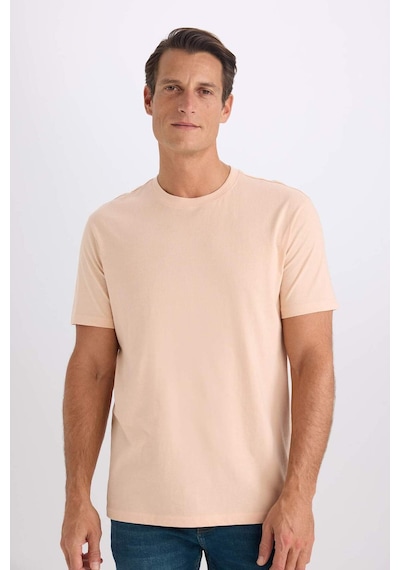 DeFacto %100 Pamuk New Regular Fit Bisiklet Yaka Basic Düz Kısa Kollu Tişört V7699AZ25SPPN672