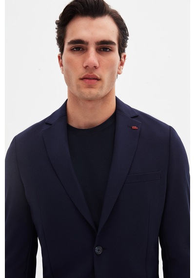 Twn Slim Fit Lacivert Düz Kumaş Ceket 4ec04e301464m Lacivert