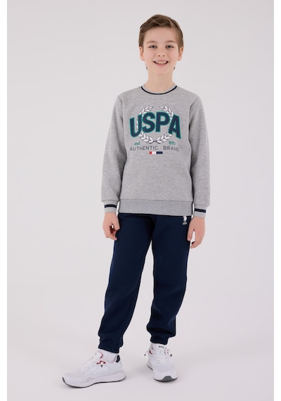 U.S. Polo Assn. Lisanslı Erkek Çocuk Alt Üst 2 Parça Eşofman Takımı Us2223 Grimelanj