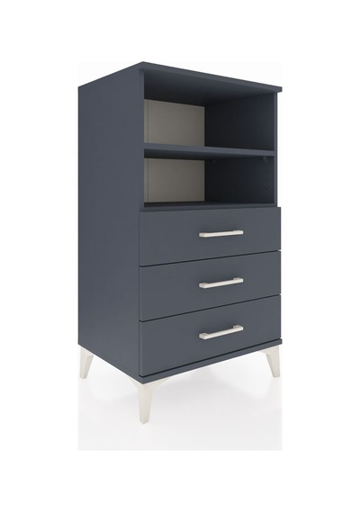 Hyperion Komodin 2 Raflı 3 Çekmeceli 60x44x106 Antrasit-antrasit Antrasit