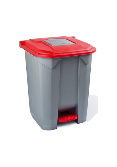 Planet Kırmızı Pedallı Çöp Kovası 50 Lt 1 Ad Kırmızı