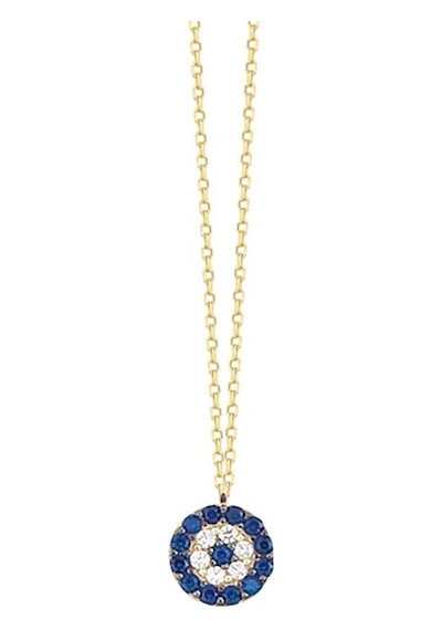 Nazar Boncuk Altın Kolye Sosyete 14K Gold 1,0 Cm