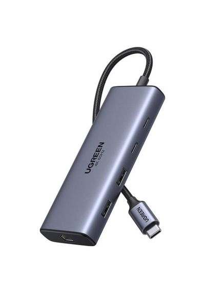 Hub Ugreen 10-en-1 Usb-c 2hdmı 4k60hz 2usb-c3.2 Usb-a3.2 Usb-a3.0 Rj45 Sd Tf Pd100w