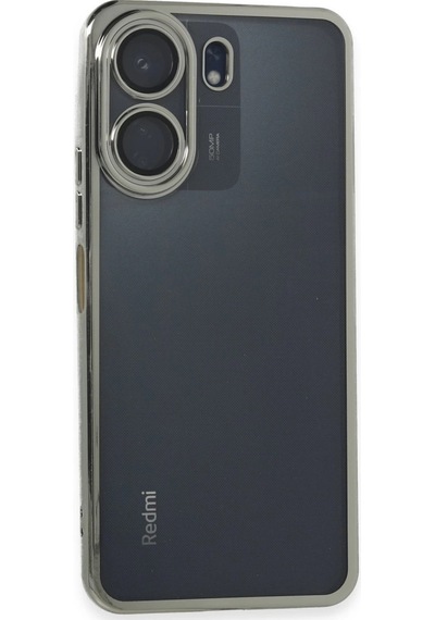 Xiaomi Redmi 13c Kılıf Razer Lensli Silikon - Gümüş