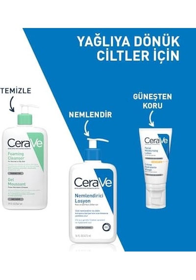 Normal Ve Yağlı Ciltler İçin Seramid İçerikli Köpüren Temizleyici Yüz Vücut 562 Ml