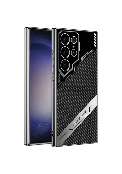Zore Galaxy S23 Ultra Kılıf Kamera Korumalı Karbon Tasarım Nvth Yeni Seri Procase Kapak-siyah Karbon