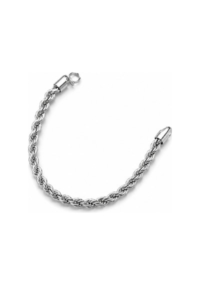 Balenbi Jewelry Gümüş Renk Paslanmaz Çelik Halat Örgü Zincir Kadın Bileklik 1191