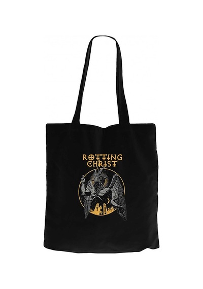 Rotting Christ Design Siyah Kanvas Bez Çanta Siyah