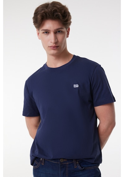 Lee Regular Fit Normal Kesim Sıfır Yaka Tişört L60Ufq35 Lacivert