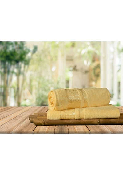 Mulberry Bambu Havlu %100 Organik Bambu Havlu Seti 50 x 90 - 6'lı Paket Premium Ultra Yumuşak Dekoratif Sarı