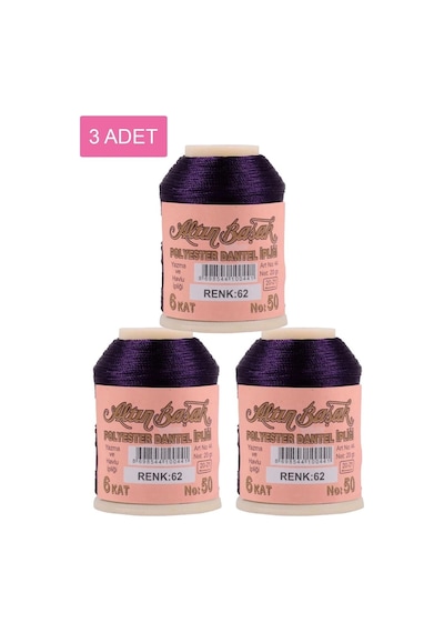 Hubrendy Tedarik 3 Adet Altınbaşak Oya Ve Dantel İpi 20 Gr - Royaleks - No: 062