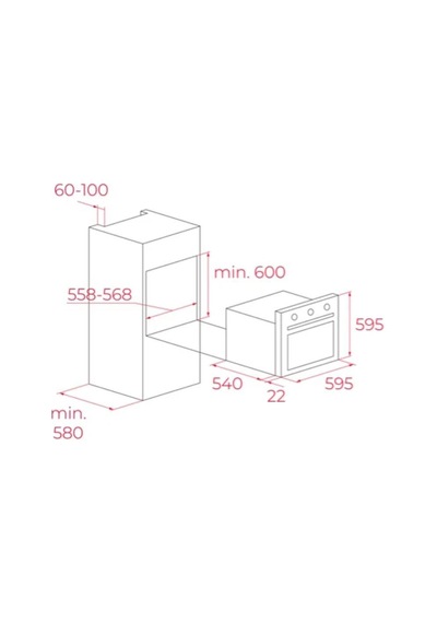 Teka HAK 625 BK - GBE 64002 BK - ATV 60.3 BK Siyah Ankastre Set