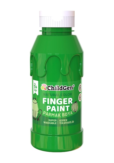 Childgen Süper Yıkanabilir Parmak Boya 350 Ml Şişe 7 Çok Renkli