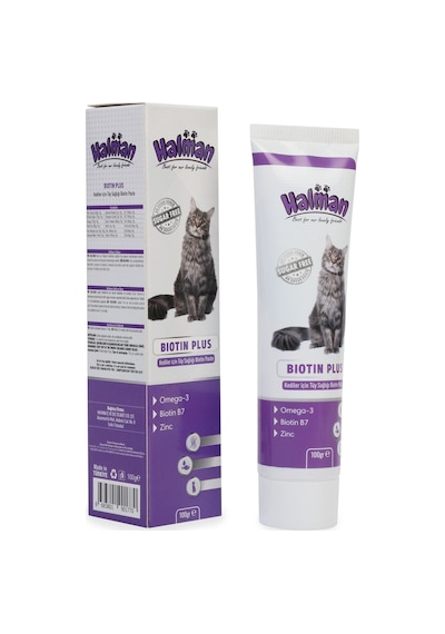 Halman Biotin Plus Kediler İçin Tüy Sağlığı Macunu 100 G