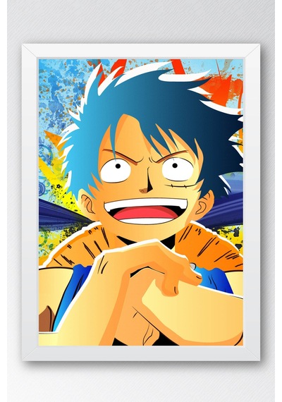 One Piece Luffy Pop-art Çerçeveli Tablo - Premium Genç Odası Renkli Anime Sanat Duvar Dekoru Poster Beyaz One Piece Luffy Pop-art Çerçeveli Tablo - Premium Genç Odası Renkli Anime Sanat Duvar Dekoru Poster Beyaz