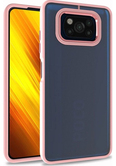 Xiaomi Poco X3 Kılıf Zore Flora Kapak Rose Gold