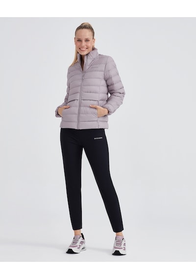 Skechers W Outerwear Pop Up Detailed Padded Jacket Kadın Foggy Lilac Mont S231240-506 Pembe