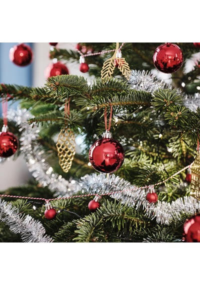 Ikea Vinterfint Noel Ağacı Süsü, Kırmızı, 20'li Set