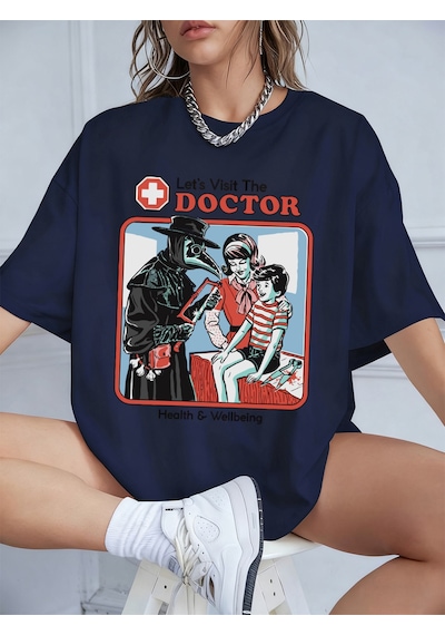 Noıssey Urban Pop Graphic Kadın Tişört Koleksiyonukod 5588 Lacivert