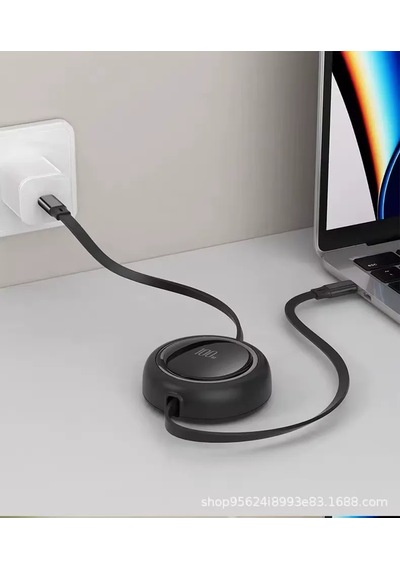 Acl Ack-118 100w Pd Ultra Hızlı Geri Çekilebilir Type-c To Type-c Şarj Kablosu - 1m Beyaz