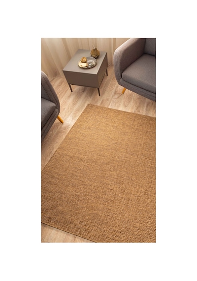 Naturel Sisal Jüt Bej Hasır Halı Yıkanabilir Kaymaz Taban Dokuma Makine Tozumaz Kahverengi