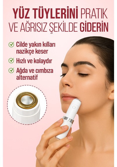 Mini Yüz Epilatör Tüy Alma Cihazı Kadınlara Özel Cilt Temizleyici Epilatör Makinesi