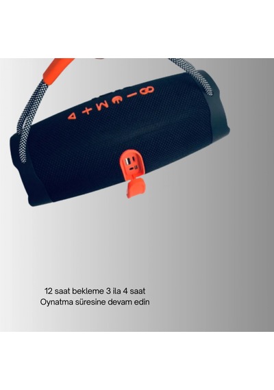 20w Stereo Ses Güçlü Bluetooth Hoparlör Rgb Işıklı Usb Tf Kart Aux Destekli