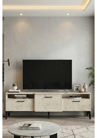 Tv Sehpası 160 Cm Kapaklı Raflı Televizyon Ünitesi Salon Oturma Odası Tv Sehpa Mistral Ekru Tv Sehpası 160 Cm Kapaklı Raflı Televizyon Ünitesi Salon Oturma Odası Tv Sehpa Mistral Ekru