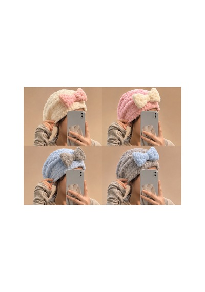 Fiyonklu Mikrofiber Saç Kurutma Bonesi Süper Emici Yumuşak Saç Kurulama Havlusu Duş Sonrası Saç Bonesi Saç Havlusu Açık Mavi