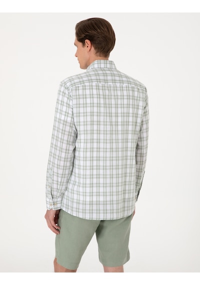 Pierre Cardin Erkek Çağla Gömlek Desenli 50307159-vr016 Çağla