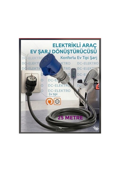 Araç Şarj Cihazı Için 3x4mm Hes Veya Öznur Kablolu Dönüştürücü Kablo Uzatma 25 Metre - 888600968 25 Metre - 888600968