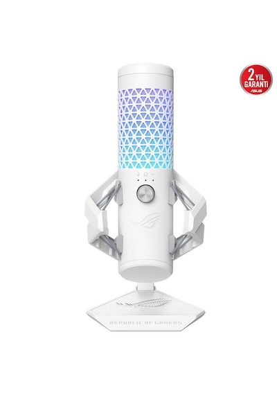 Asus Rog Carnyx Aura Rgb Condenser Profesyonel Yayıncı Ve Oyuncu Mikrofonu Beyaz