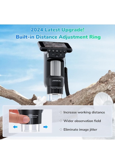 Andonstar Ad013 Taşınabilir Dijital Mikroskop 2.8 İnç Ekranlı Şarjlı