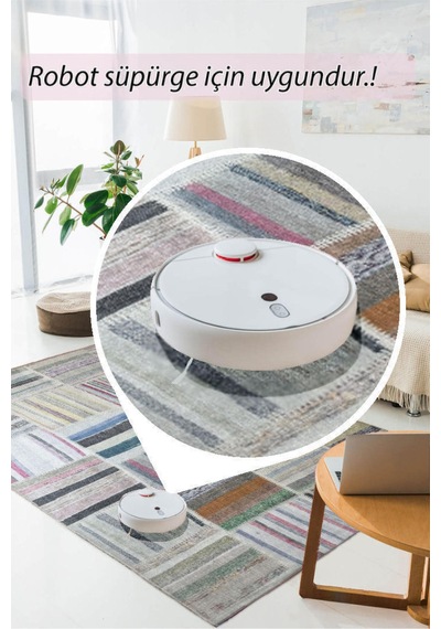 Patchwork Desenli Şönil Dokuma Taban Dekoratif Halı Kilim Yolluk Dijital Baskı Halı Yıkanabilir