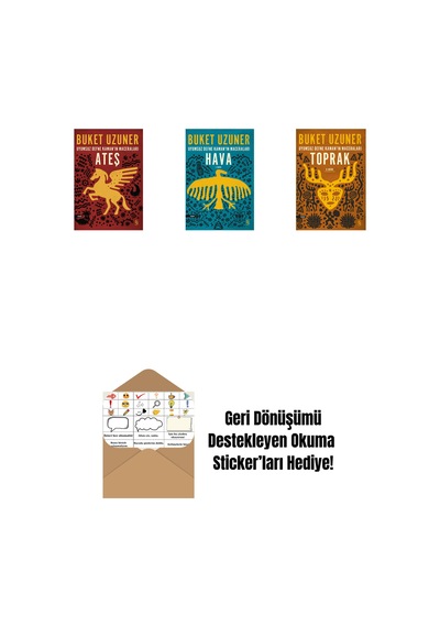 Uyumsuz Defne Kaman'ın Maceraları - Ateş + Uyumsuz Defne Kaman'ın Maceraları - Hava + Uyumsuz Defne Kaman'ın Maceraları - Toprak + Okuma Sticker'ları