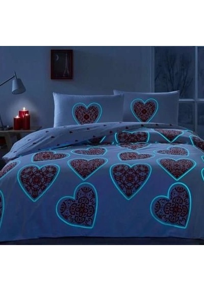 Taç Glow Parlayan Çift Kişilik Nevresim Takımı Cordelia Kırmızı Çok Renkli