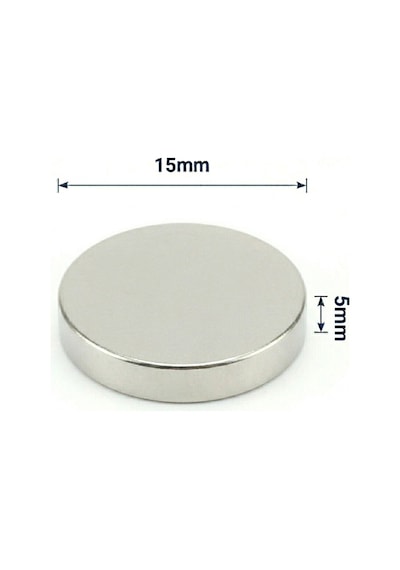 25 Adet - 15x5 Mm Neodyum Mıknatıs Neodim Magnet Yuvarlak