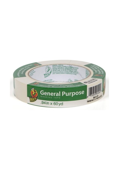 Duck Marka 286655 Genel Amaçlı Maskeleme Bandı, 0,94 İnç X 60 Yard, Bej, Paket Başına 36 Rulo
