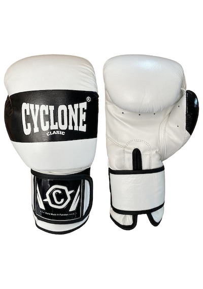 Cyclone Tiger Orijinal Deri Boks Ve Kick Boks Eldiveni Beyaz