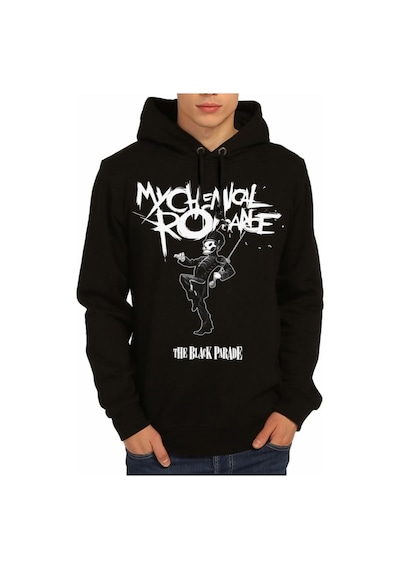 Bant Giyim - My Chemical Romance Siyah Kapşonlu Erkek Sweatshirt