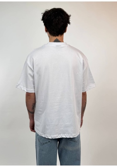 Zaee Star Nakışlı Oversize Tişört Beyaz