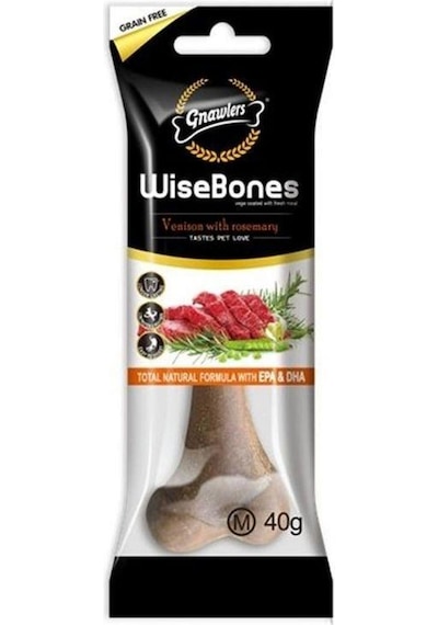 Gnawlers Wise Bone Geyik Ve Biberiyeli Aromalı Köpek Ödül Kemiği M 40 Gr