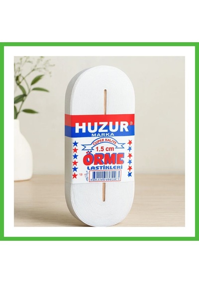 Vaveni Paça Lastik Yassı 1.5 Cm Beyaz - 10 M Arz