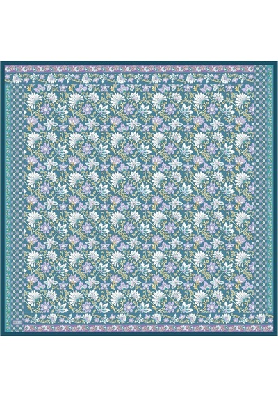 Belli İpek Eşarp - 4314-52 Mavi Twill