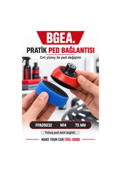 Bgea Esnek Cırtlı Polisaj Makinesi Tabanı 75 Mm 3 İnç M14 Bağlantılı