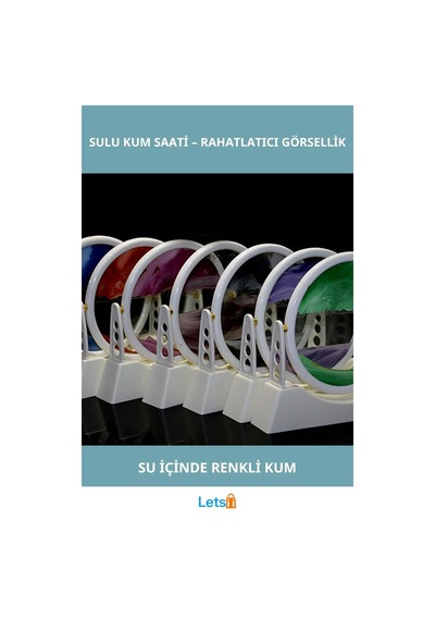 Renkli Sulu Kum Saati Eğlenceli Dekoratif Zaman Ölçer 1 Adet